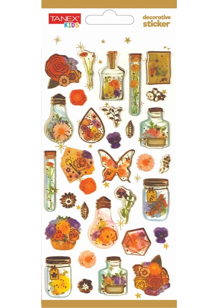 Decorative Sticker-24 Puffy Etiketi TNX-5023