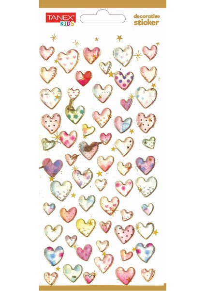 Decorative Sticker-11 Puffy Etiketi TNX-5010