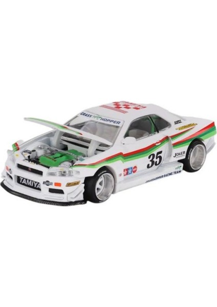 Mını Gt 1:64 Nissan Skyline Gt-R R34 Tamiya x Kaido House The Grasshopper V1 Diecast Model KHMG167 indirimleri