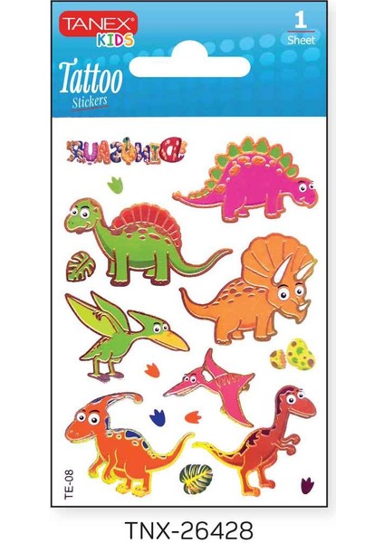 7,5X10,5MM Dinazor Mini Tatoo Etiket TNX-26428