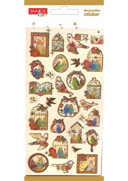 Decorative Sticker-21 Puffy Etiketi TNX-5020