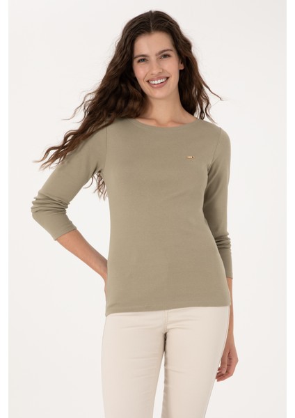 Kadın Açık Haki Sweatshirt 50315419-VR183 modelleri