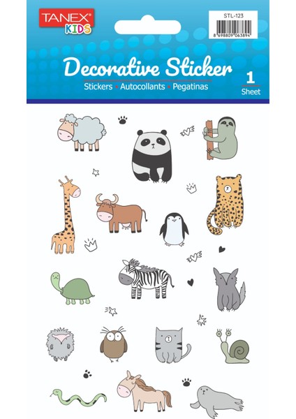 Safari Hayvanları Laklı Etiket STL-123