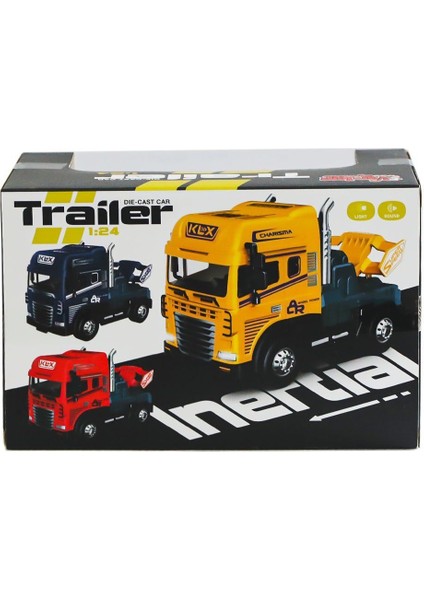 KLX600-344 Sürtmeli Işıklı Müzikli Çekici Tır Kafası 1:24 -Vardem Oyuncak