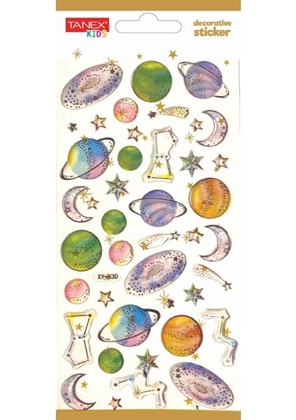 Decorative Sticker-15 Puffy Etiketi TNX-5014