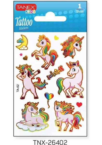7,5X10,5MM Unicorn Mini Tatoo Etiket TNX-26402
