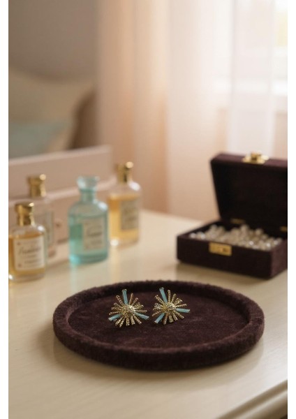 Hera Mavi-Gold Vip Küpe