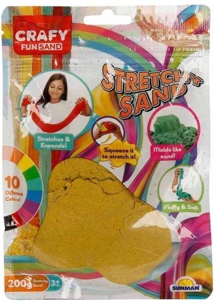 3600 Crafy Streç Oyun Kumu Sarı 200 g -Sunman