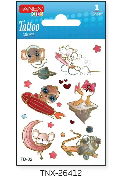 7,5X10,5MM Gezegen-Uzay Mini Tatoo TNX-26412