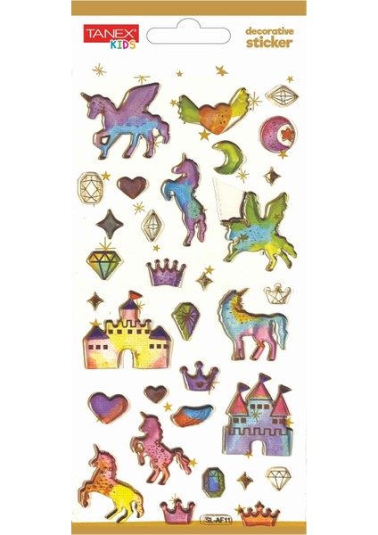 Decorative Sticker-4 Puffy Etiketi TNX-5003