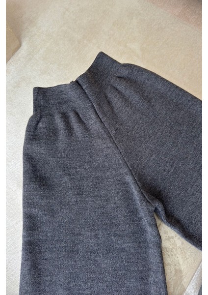 Beli Lastikli Triko Pantolon- Gri fırsatları