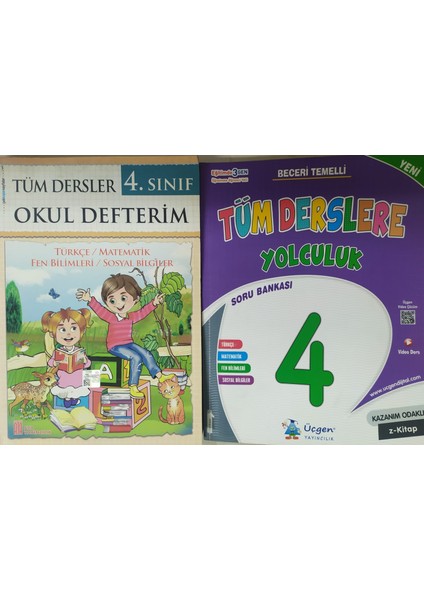 Ata Yayıncılık 4.sınıf Tüm Dersler Okul Defterim+Üçgen Tüm Dersler Soru Bankası