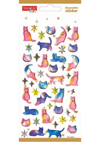 Decorative Sticker-16 Puffy Etiketi TNX-5015