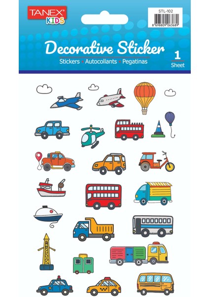 Ulaşım Araçları Laklı Etiket STL-102