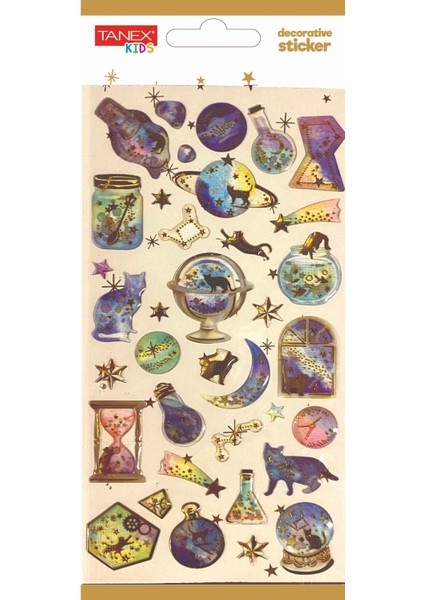 Decorative Sticker-13 Puffy Etiketi TNX-5012