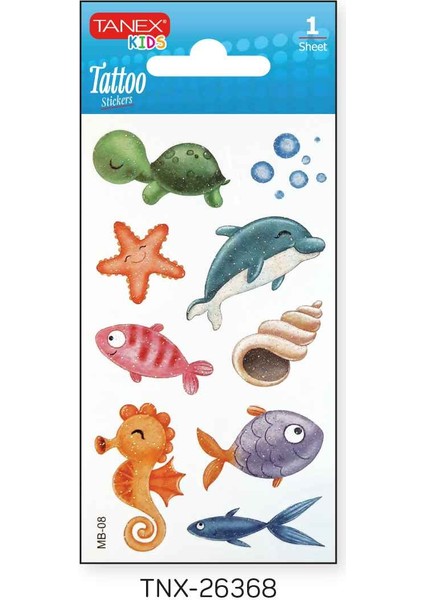 7X12MM Deniz Hayvanları Tatoo TNX-26368