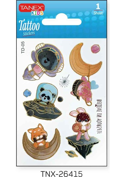 7,5X10,5MM Gezegen-Uzay Mini Tatoo TNX-26415