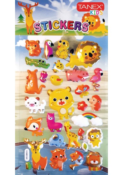 Sevimli Canlılar Serisi 3D Etiketi TNX-26158