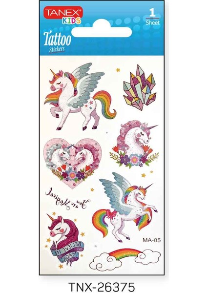 7X12MM Unicorn Simli Mini Tatoo TNX-26375