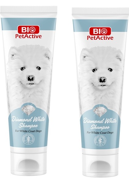 Bio Petactive Diamond Beyaz Tüylü Köpek Şampuanı 250 Ml. x 2 Adet