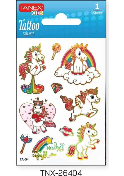 7,5X10,5MM Unicorn Mini Tatoo Etiket TNX-26404