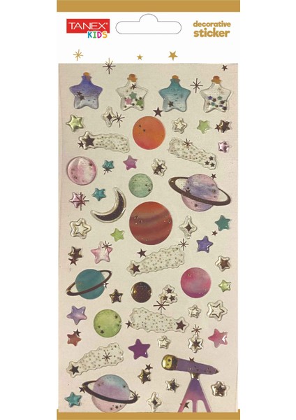 Decorative Sticker-7 Puffy Etiketi TNX-5006