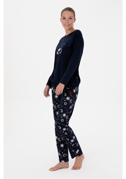 Kadın Lacivert Pijama Takım 50318920-VR033 fırsatları