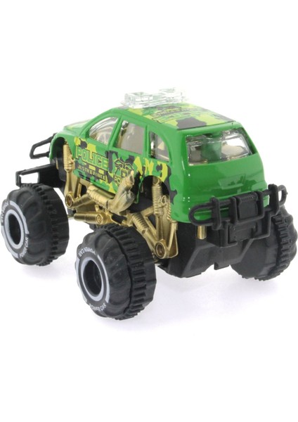Çek Bırak Mini Off Road Yeşil Polis Aracı Kız Erkek Çocuk Oyuncak Eğitici Oyuncaklar modelleri
