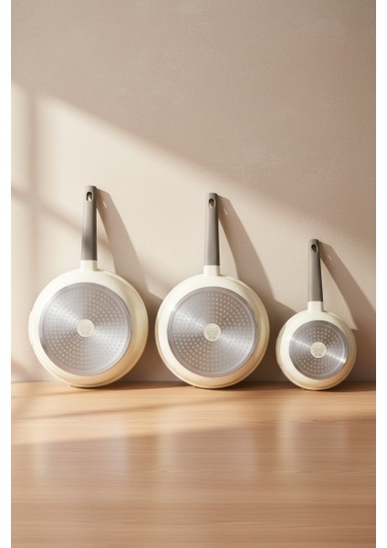 Chef Döküm 3 Parça Tava Seti Krem modelleri