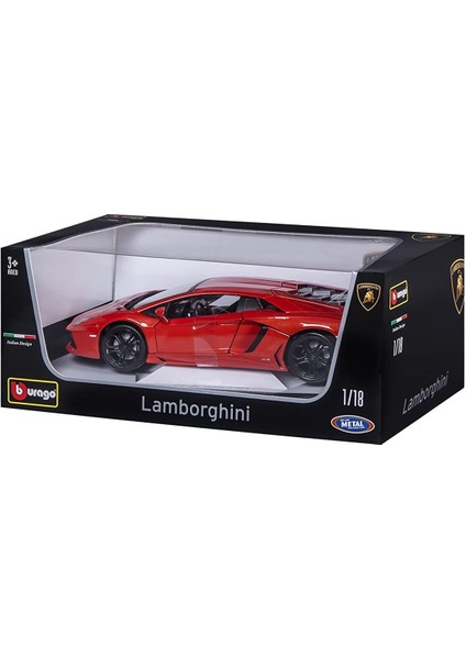 Bburago 1:18 Lamborghini Aventador LP700-4 Turuncu Model Araba Kız Erkek Çocuk Oyuncak Eğitici Oyunc modelleri