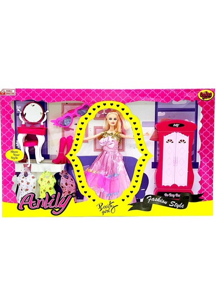 Anlily Makyaj Masalı Dolaplı Bebek Kız Erkek Çocuk Oyuncak Eğitici Oyuncaklar