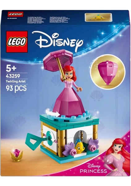 LEGO Disney Princess Dönen Ariel 43259 Kız Erkek Çocuk Oyuncak Eğitici Oyuncaklar