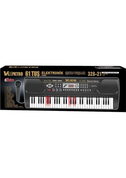 TFL-328-21 Vlektro 61 Tuş Işıklı Büyük Piyano -Vrd Kız Erkek Çocuk Oyuncak Eğitici Oyuncaklar fiyatları