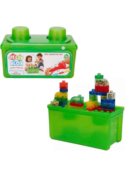 2in1 Jelly Blox Saklama Kutulu Blok Seti 30 Parça - S00031693 Kız Erkek Çocuk Oyuncak Eğitici Oyunca