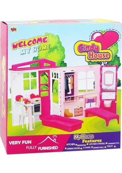 Kutulu Cindy Nin Evi Kız Erkek Çocuk Oyuncak Eğitici Oyuncaklar