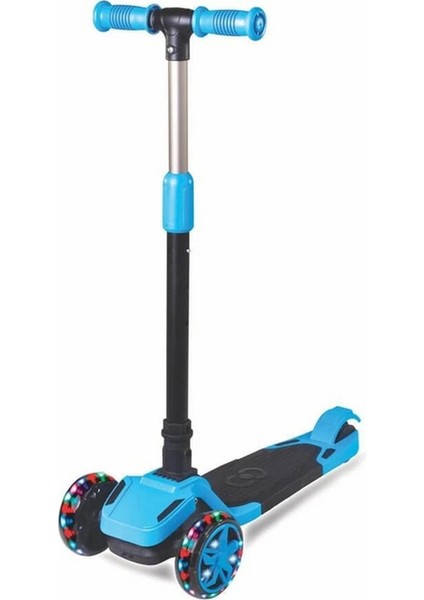 Cool Wheels Tulpar Işıklı Katlanabilir Scooter Mavi Kız Erkek Çocuk Oyuncak Eğitici Oyuncaklar