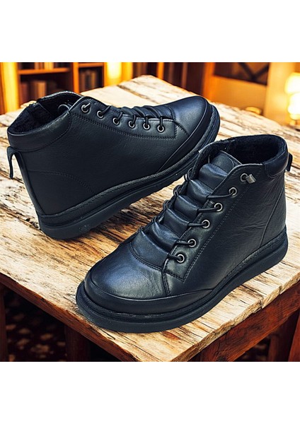 Hakiki Deri Lastikli Düz Ortopedik Taban Bayan Kısa Bot fırsatları