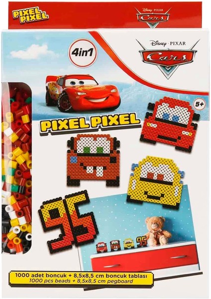 4in1 Disney Cars Pixel Pixel Boncuk Aktivite ve Oyuncak Seti Kız Erkek Çocuk Oyuncak Eğitici Oyuncak fırsatları