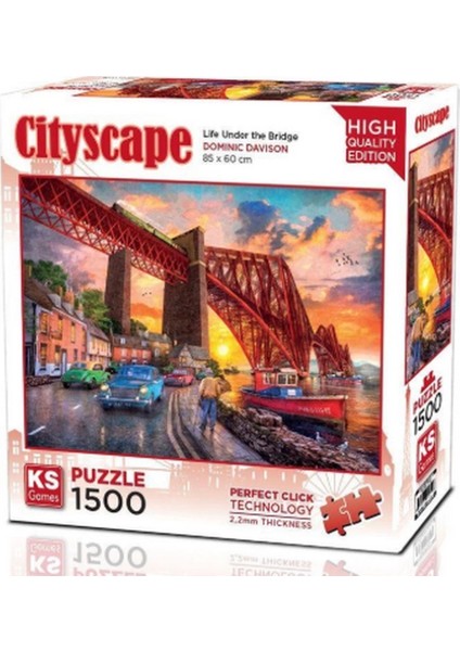 Ks Games Forth Bridge At Sunset Puzzle 1500 Parça 22039 Kız Erkek Çocuk Oyuncak Eğitici Oyuncaklar
