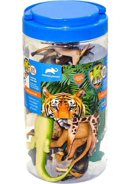 SH-D6401 Vahşi Hayvan Oyun Seti 23CM Kız Erkek Çocuk Oyuncak Eğitici Oyuncaklar