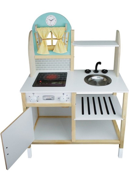 ÇG84 Ahşap Ledli Mutfak -Okutan Hobi Kız Erkek Çocuk Oyuncak Eğitici Oyuncaklar