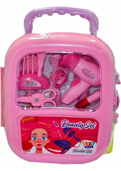 ZEY2029 Valizli Güzellik Seti Kız Erkek Çocuk Oyuncak Eğitici Oyuncaklar