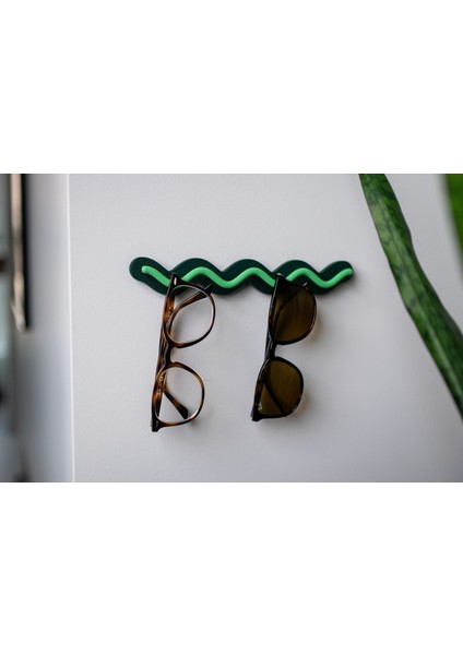 Modern Dalgalı Gözlük Askısı | Duvara Monte Gözlük Standı | Şık Gözlük Organizeri fiyatları