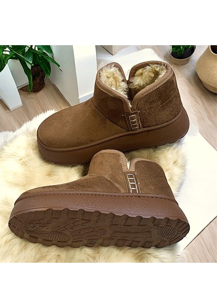 Ug Model Kısa Boy Dikişli Taban Tüylü Bayan Bot Bootie indirimleri