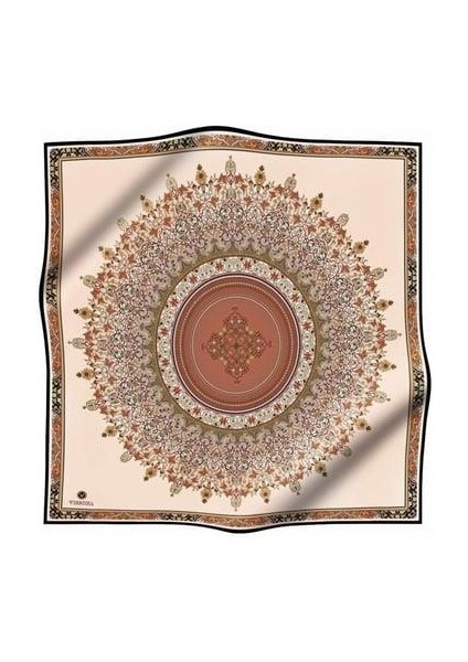 Twill Ipek Eşarp 17547 - 3 - 0015 Krem Bakır Etnik Desen fiyatları