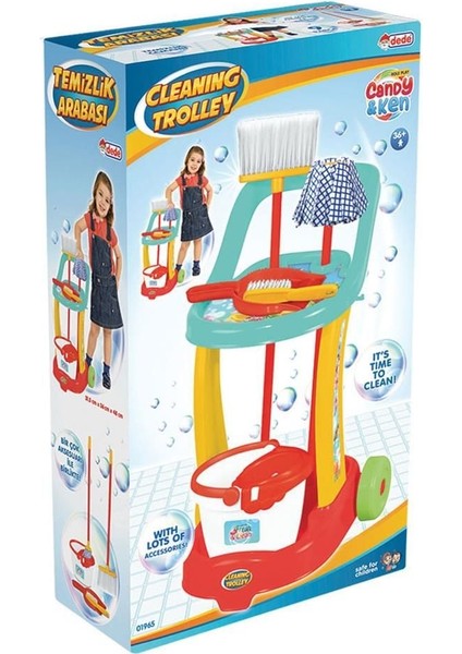 Candy & Ken Temizlik Arabası Temizlik Oyun Seti Kız Erkek Çocuk Oyuncak Eğitici Oyuncaklar fiyatları