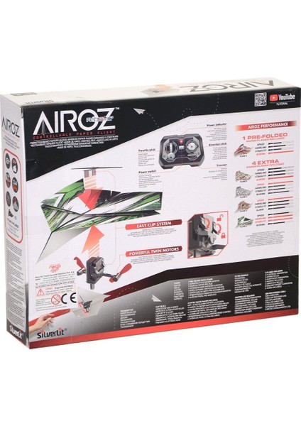 SIL/84844 Silverlit Uzaktan Kumandalı Airoz Kağıt Uçak Kız Erkek Çocuk Oyuncak Eğitici Oyuncaklar