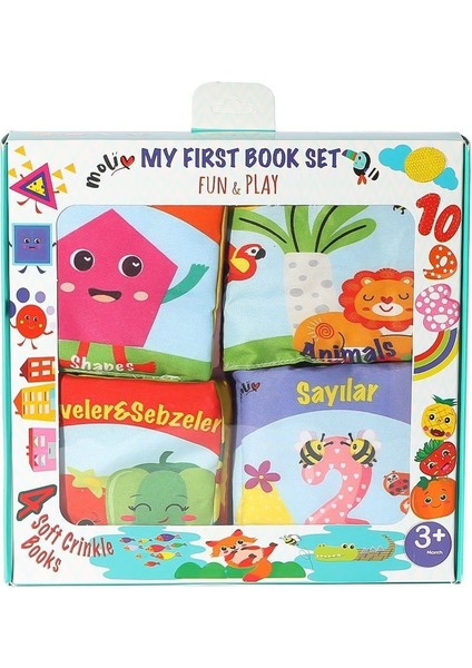 MOL-119 Ilk Kitaplarım Kız Erkek Çocuk Oyuncak Eğitici Oyuncaklar