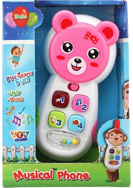 Işıklı Müzikli Aktivite Telefonu - ZEY2023 Kız Erkek Çocuk Oyuncak Eğitici Oyuncaklar