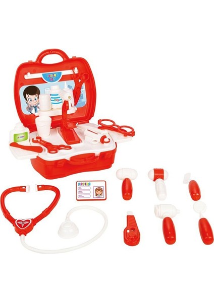 Aksesuarlı Çantalı Doktor Seti 25 Parça Kız Erkek Çocuk Oyuncak Eğitici Oyuncaklar